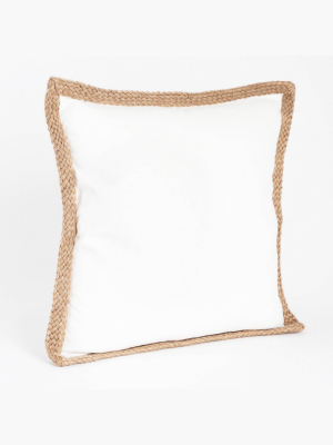 Down Filled Jute Braided Throw Pillow - Saro Lifestyle