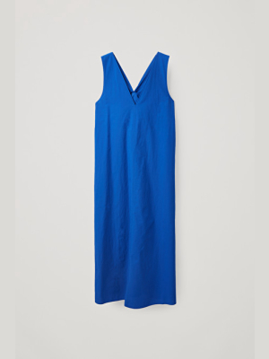 Cotton Dress With Knot Detail