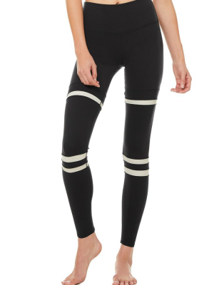 High-waist Legit Legging - Black/bone