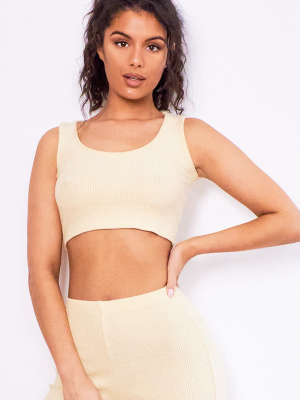 Sand Brushed Rib Crop Top