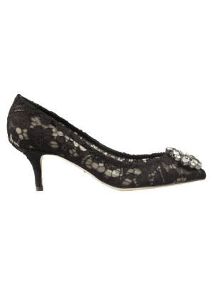 Dolce & Gabbana Bellucci Lace Embellished Pumps