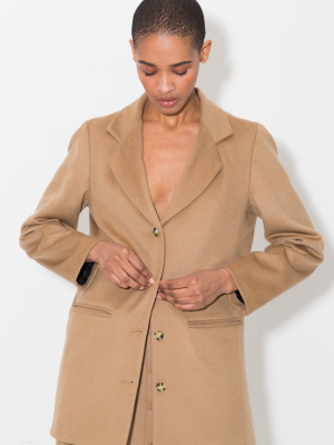 Sand Cashmere Wool Blazer