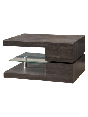 Michael Rectangular Rotating Coffee Table Black Oak - Christopher Knight Home