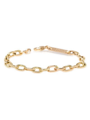 14k Extra Large Square Oval Chain Bracelet