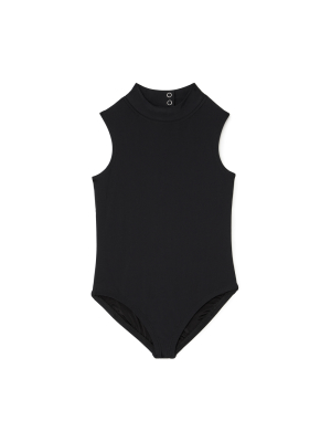 Sleeveless High-neck Swimsuit