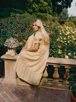 The Brooklyn Dress Petites | Golden Pollinator Garden Silk-cotton