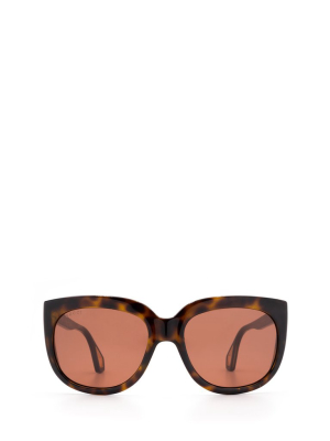 Gucci Eyewear Oversized Round Frame Sunglasses