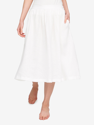 House Skirt White Linen