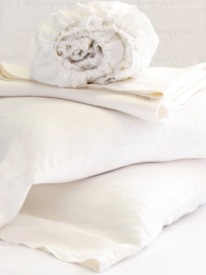 Pom Pom At Home Linen Sheet Set - Cream