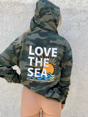 Love The Sea <br> Camo Fleece Pullover