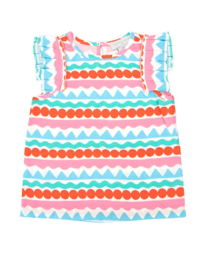 Stella Mccartney Kids Graphic Stripe Tank Top