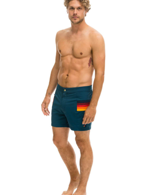 Men's Horizontal 5 Stripe Flex Shorts - Deep Ocean