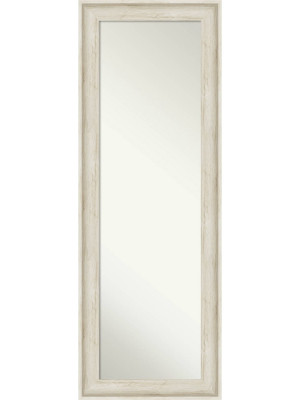 19" X 53" Regal Framed On The Door Mirror Birch Cream - Amanti Art