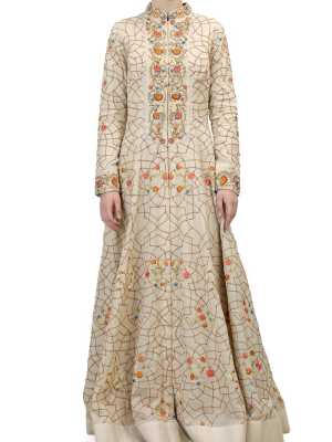 Long Embroidered Gown