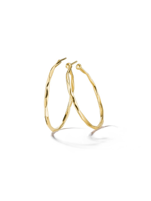 Jackson Faceted Hoop Earrings - 1.25"