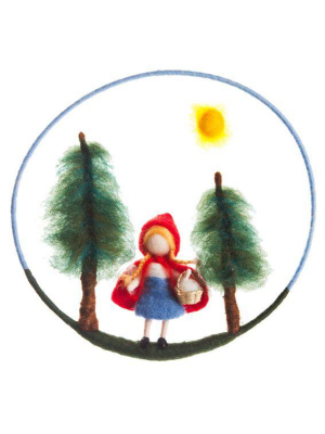 Felted Little Red Riding Hood Mobile · White