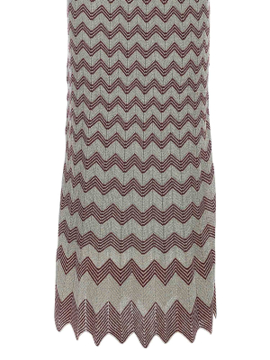 M Missoni Zig-zag Patterned Maxi Dress