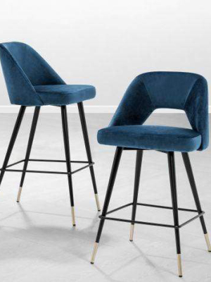 Eichholtz Avorio Bar Stool - Blue