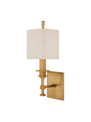 Berwick 1 Light Wall Sconce Aged Brass