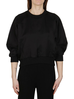 Alexander Mcqueen Crewneck Cropped Sweatshirt