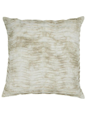 Handmade Contemporary Pillow, Beige