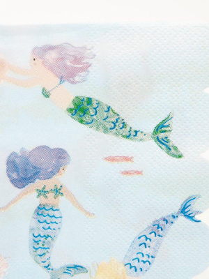 Mermaids Swimming Napkins (x 16)