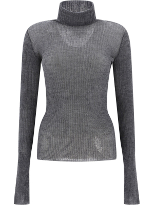 Maison Margiela High-neck Ribbed Sweater