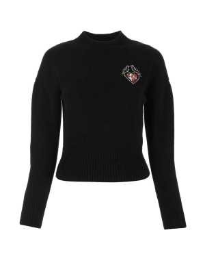 Alexander Mcqueen Love Birds Embellished Knit Sweater