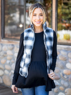 Plaid Puffer Vest