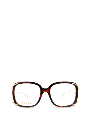 Gucci Eyewear Oversized Square Framed Glasses