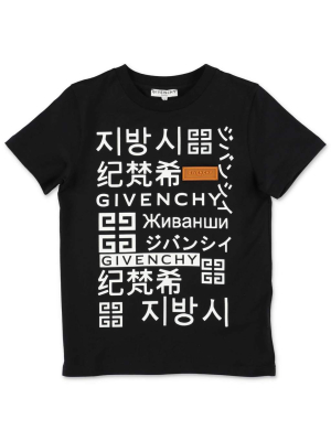 Givenchy Kids Languages Print T-shirt