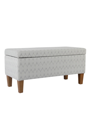 Large Textured Storage Bench - Homepop