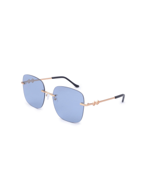 Madison Oversized Square-frame Metal Sunglasses