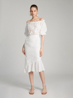 Grace Cotton Dress In White