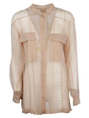 Alberta Ferretti Sheer Patch Pocket Shirt