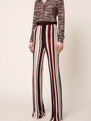 Laura Striped Knit Flared Pants