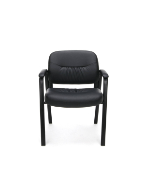 Bonded Leather Executive Side Chair Black - Ofm