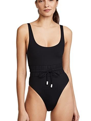 Les Girls Les Boys Black Track Swimsuit