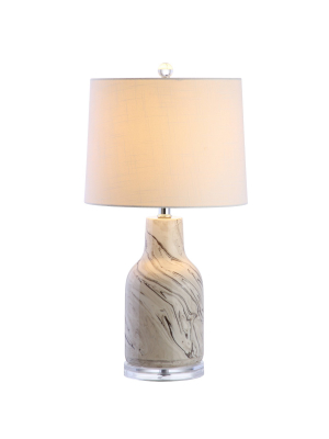 23" Ceramic Webb Table Lamp (includes Led Light Bulb) Gray - Jonathan Y