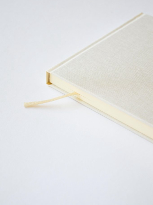 Linen Guest Book - Ivory