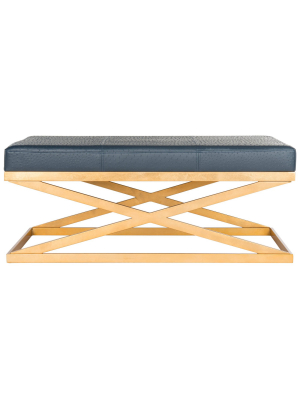 Alexes Bench - Navy/gold - Safavieh