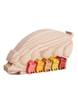 Wooden Pig Puzzle