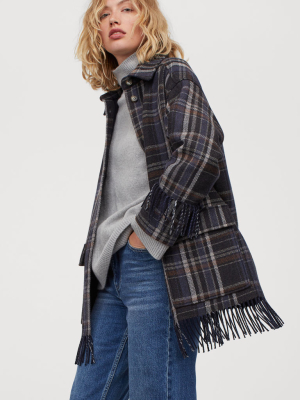 Fringed Shirt Jacket