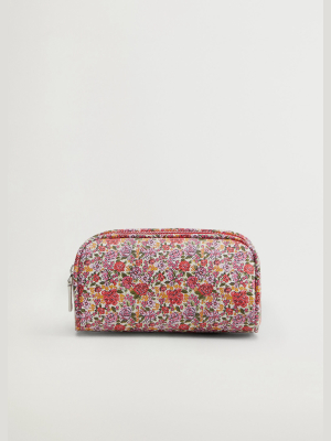 Floral-print Cosmetic Bag