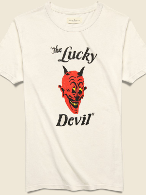 Lucky Devil Tee - Vintage White
