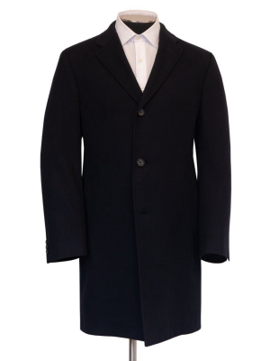 Black Cashmere Overcoat