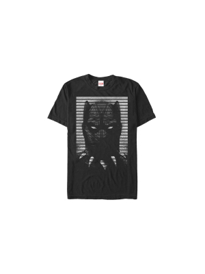 Men's Marvel Black Panther Striped Profile T-shirt