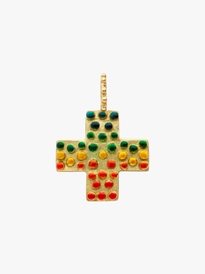 The Maxi Rainbow Cross Pendant