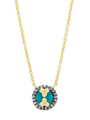 Embellished Button Layering Necklace