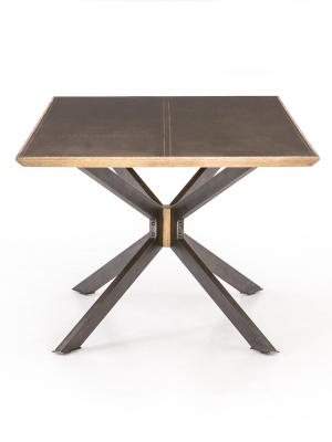 Spider Dining Table In Bright Brass Clad